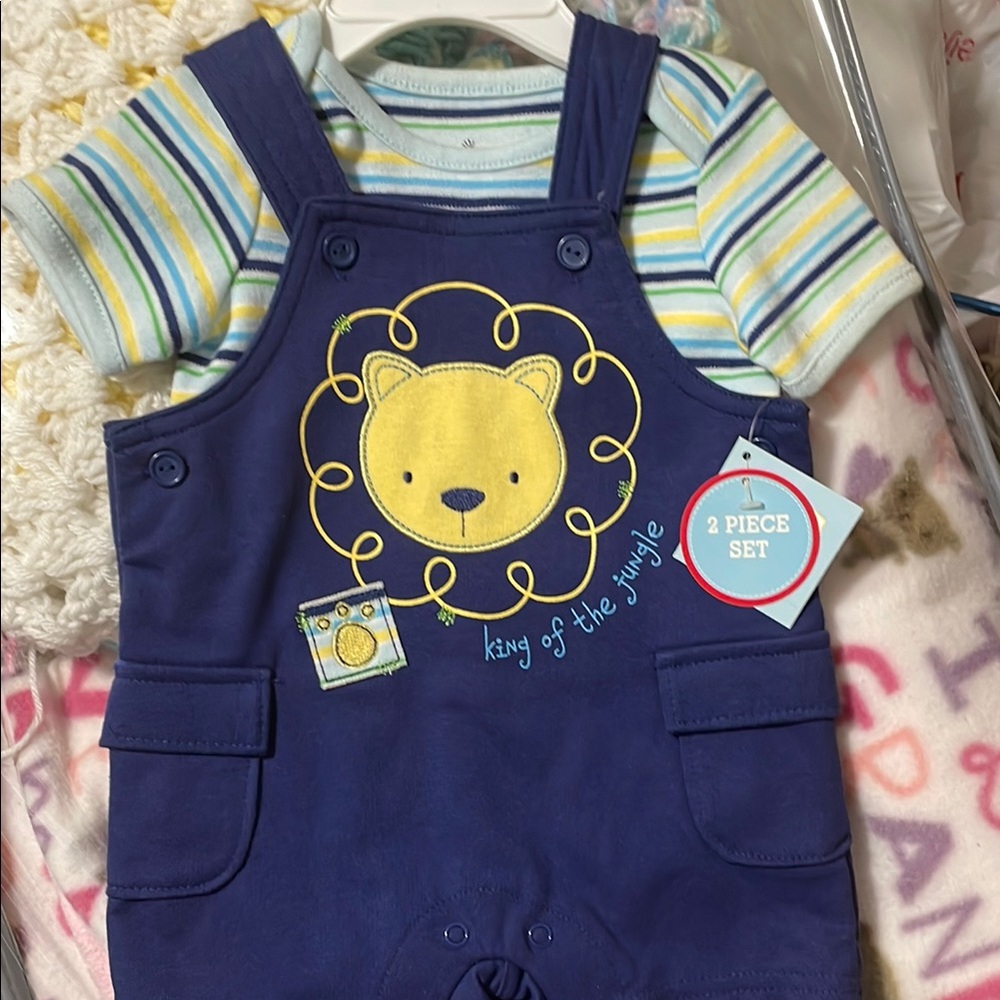 Blue Lion Overalls Set